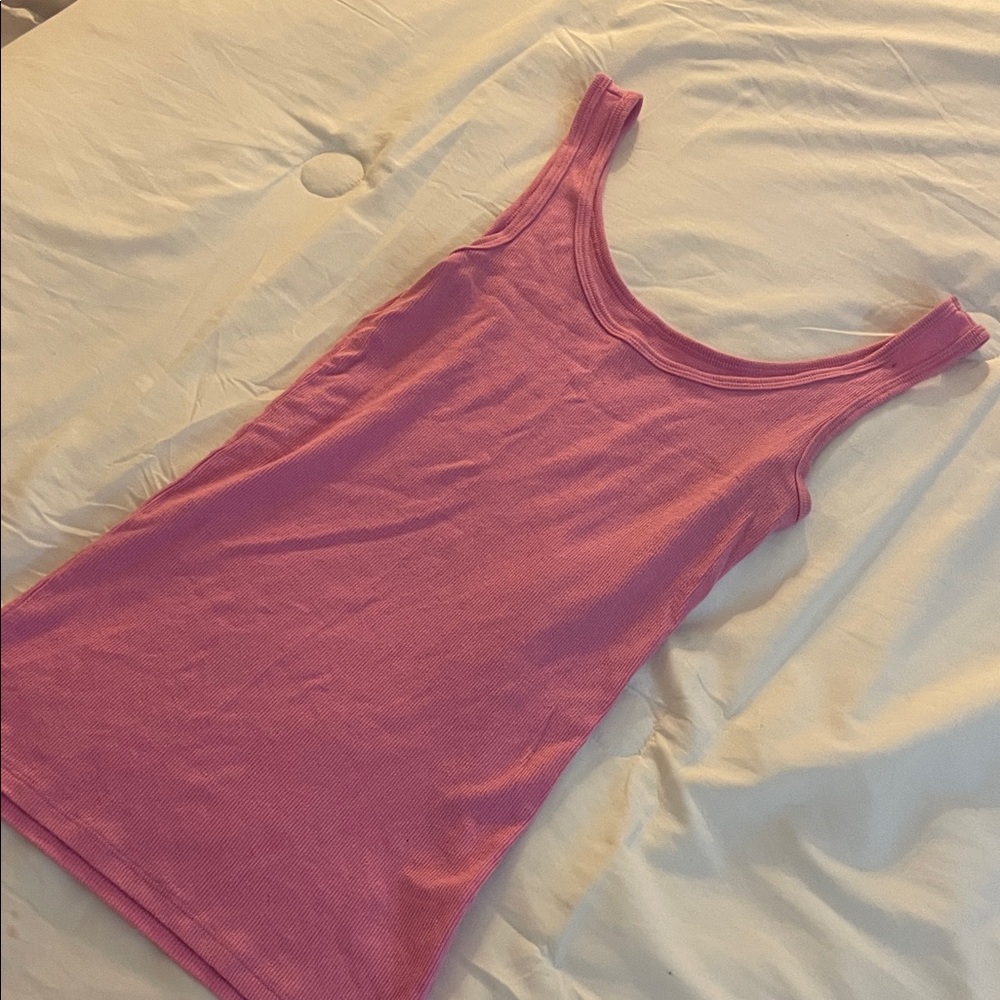 Time and Tru Vibrant Pink Tank Top